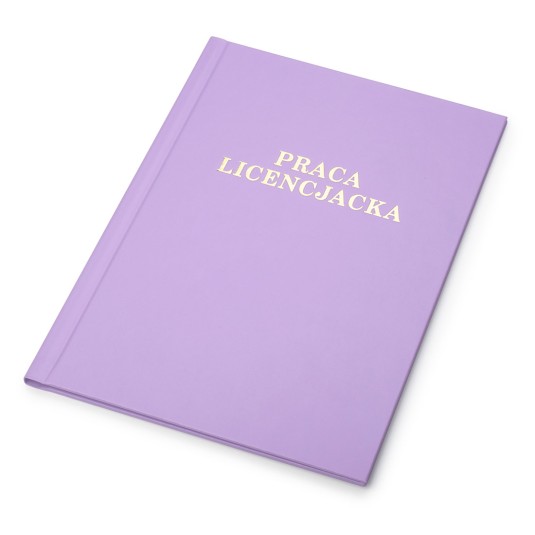 Okładka Praca Licencjacka oprawa  kanałowa A 10 mm fioletowa