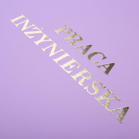 Okładka kanałowa Praca Inżynierska A 10mm 304 x 212 mm (A4+ pionowa) fioletowa