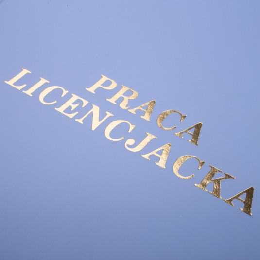 Okładka Praca Licencjacka oprawa kanałowa AA 5 mm j. niebieska