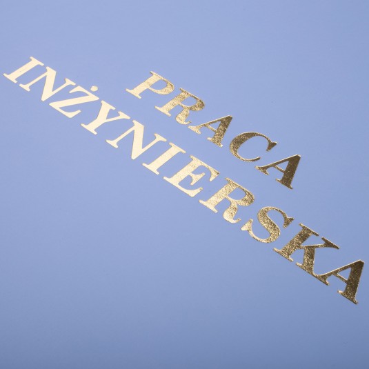 Okładka kanałowa Praca Inżynierska AA 5 mm 304 x 212 mm (A4+ pionowa)  j. niebieska