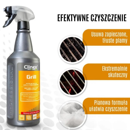 Preparat do czyszczenia grila  Clinex usuwa tłuszcz