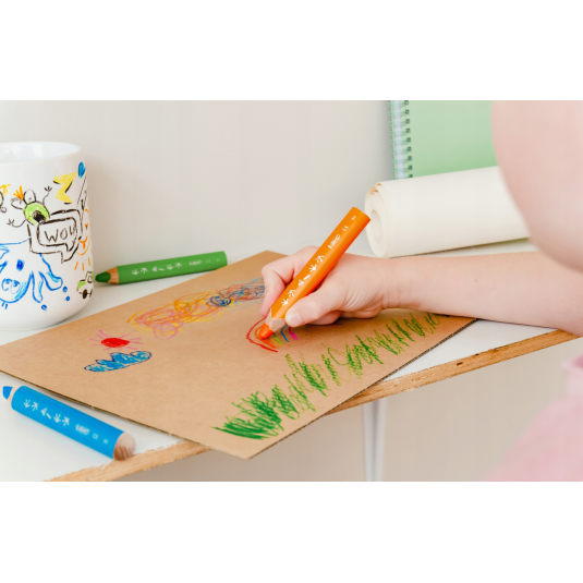 KREDKI GRUBE OŁÓWKOWE 6-KOL. BIC + TEMPERÓWKA