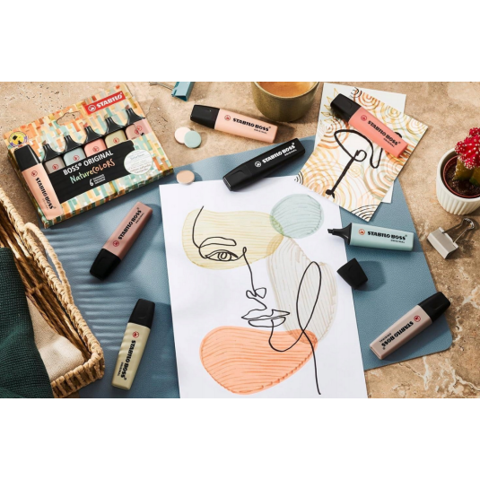 Zakreślacze Stabilo Boss Original NatureCOLORS mix 8 kolorów+2 czarne