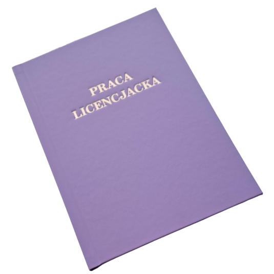 Okładka Praca Licencjacka oprawa kanałowa  AA  5 mm fioletowa