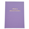 Okładka Praca Magisterska oprawa kanałowa A  10 mm fioletowa