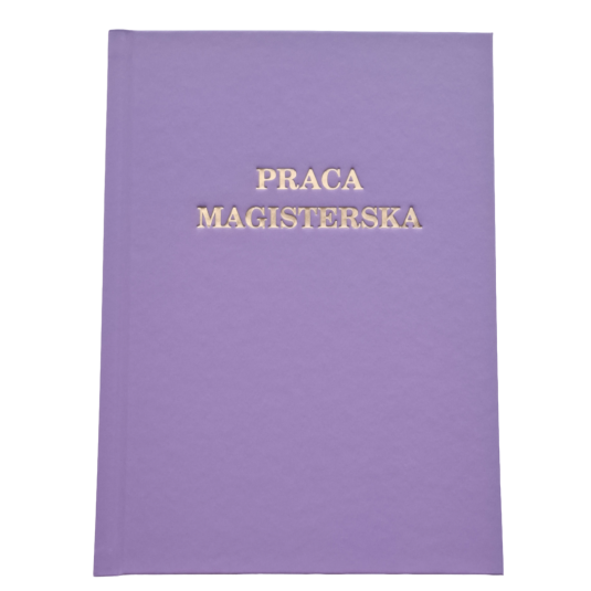 Okładka Praca Magisterska FIOLET AA+ 7 mm złoty napis
