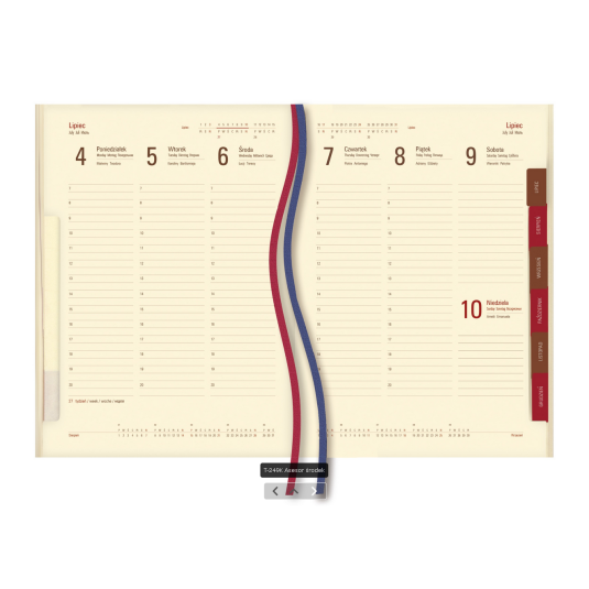 TERMINARZ KALENDARZ KSIĄŻKOWY Asesor B5 tydzień