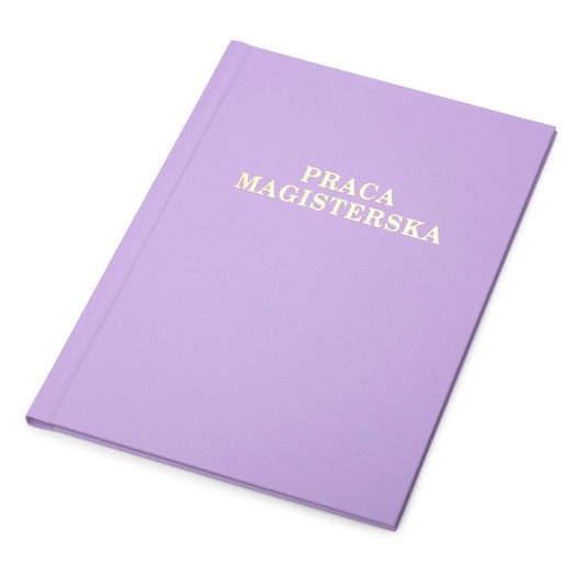 Okładka Praca Magisterska oprawa  kanałowa AA 5 mm  fioletowa