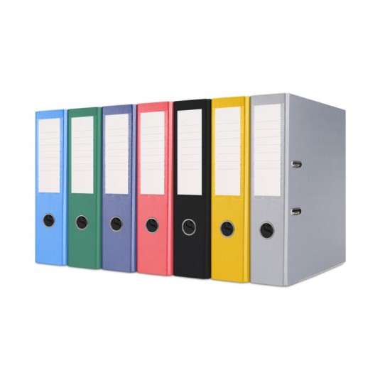 Segregator A4 szary BASIC-S z szyną 75 mm na dokumenty