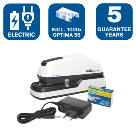 Zszywacz elektryczny RAPID Optima 20e biurowy do 20 kartek