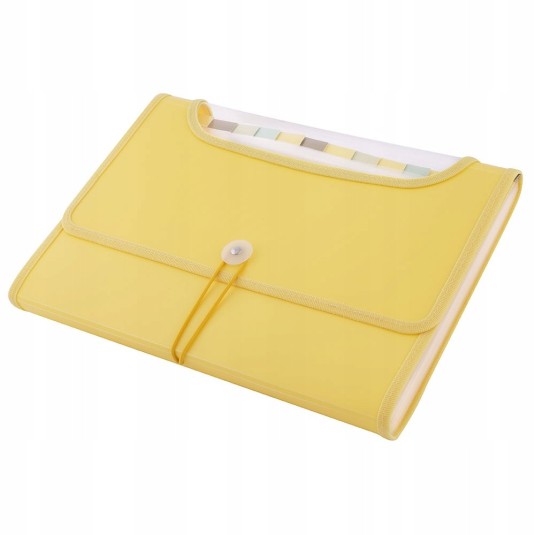 Teczka harmonijka A4 d.rect 5590 12 przegr. żółta