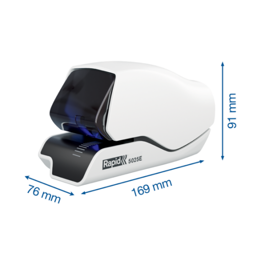 Zszywacz elektryczny do papieru Rapid Supreme 5025e biały do 20 kart.