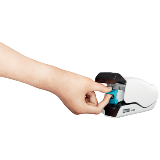 Zszywacz elektryczny do papieru Rapid Supreme 5025e biały do 20 kart.