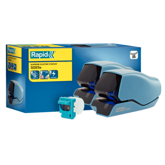 Zszywacz elektryczny do papieru Rapid Supreme 5025e niebieski