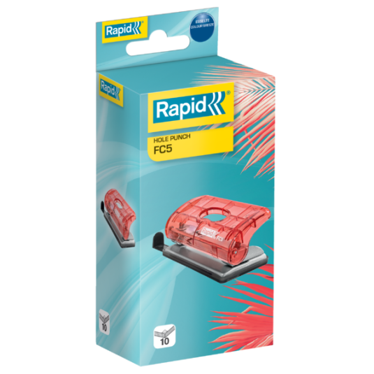 Dziurkacz mini Rapid Colour'Breeze FC5 zielony do 10 kartek