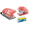 Zszywacz biurowy mini Rapid Colour'Breeze F4 czerwony do 10 kartek