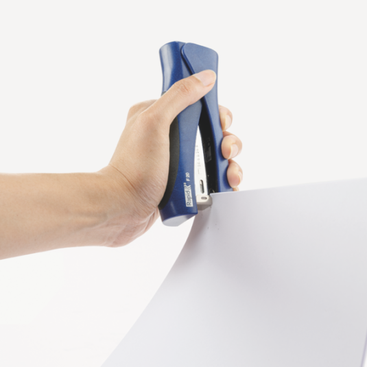 Zszywacz stojący Rapid StandUp F20 niebieski do 20 kartek pionowy