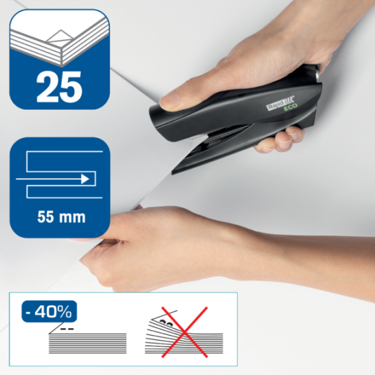 Zszywacz Fashion ECO na 25 kartek Rapid S płaskie zszywanie
