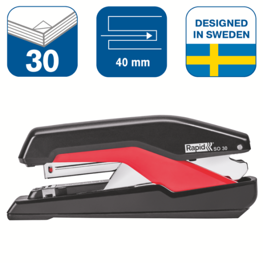 Zszywacz Rapid FS Supreme Omnipress SO30 czarno-czerwony