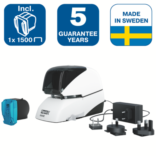 Zszywacz elektryczny Rapid Supreme 5080E czarno-biały