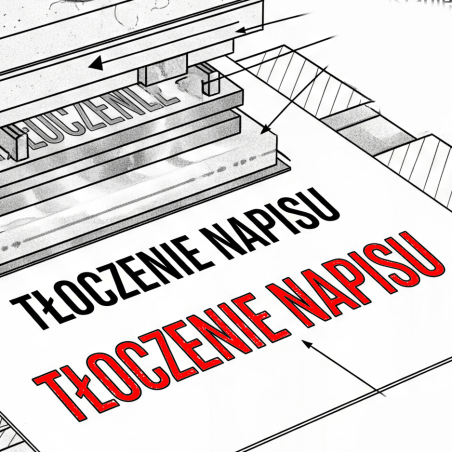 Usługa tłoczenia napisu na okładce kanałowej