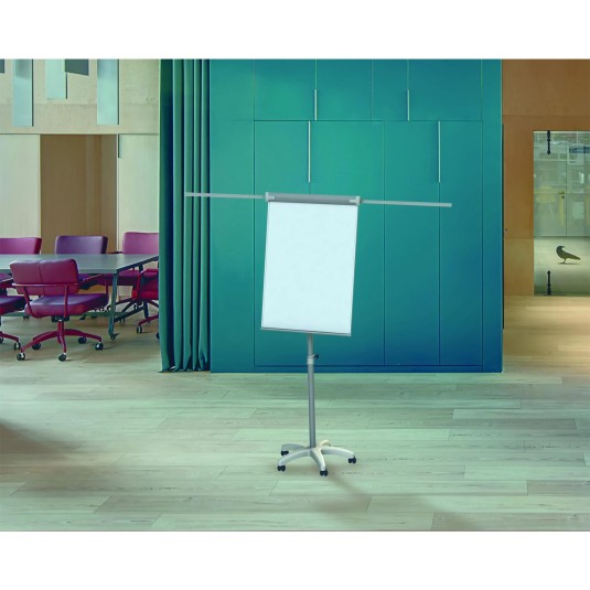 Tablica Flipchart mobilny na  kółkach suchościeralny magnetyczny z rozkładanymi ramionami