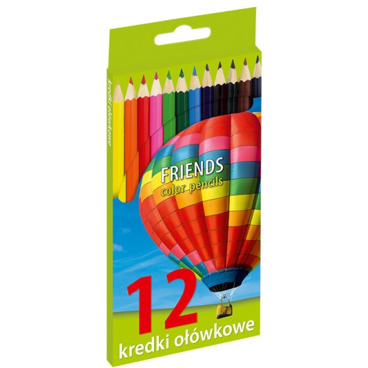 KREDKI OŁÓWKOWE 12 KOLORÓW