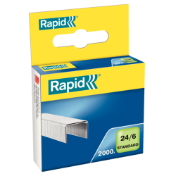 Zszywki Rapid Standard 24/6 do papieru 2000 szt.