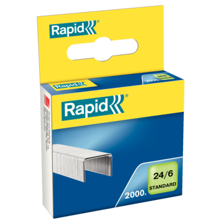 Zszywki Rapid Standard 24/6 do papieru 2000 szt.