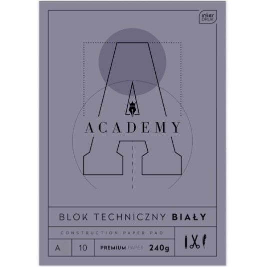 BLOK TECHNICZNY A4 10 kart  PREMIUM 240 g