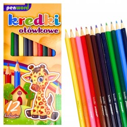 KREDKI OŁÓWKOWE 12 KOLORÓW
