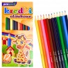 KREDKI OŁÓWKOWE 12 KOLORÓW