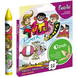 Kredki świecowe Fiorello 12 kolorów TYTUS