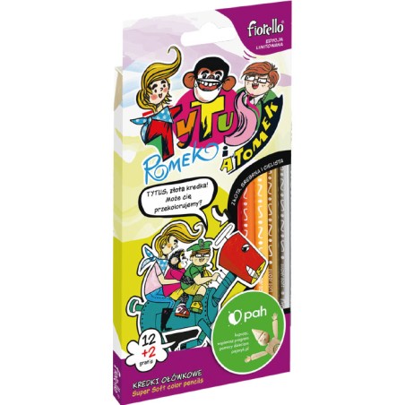 Kredki ołówkowe 12 kol. trójkątne super soft Fiorello TYTUS