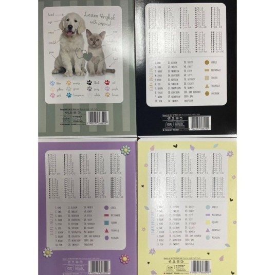 Zeszyt szkolny A5 w kratkę 16 kartek okładki dla dziewczynek