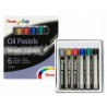 Pastele olejne Pentel metaliczne 6 kolorów