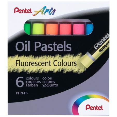 Pastele olejne Pentel fluorescencyjne 6 kolorów