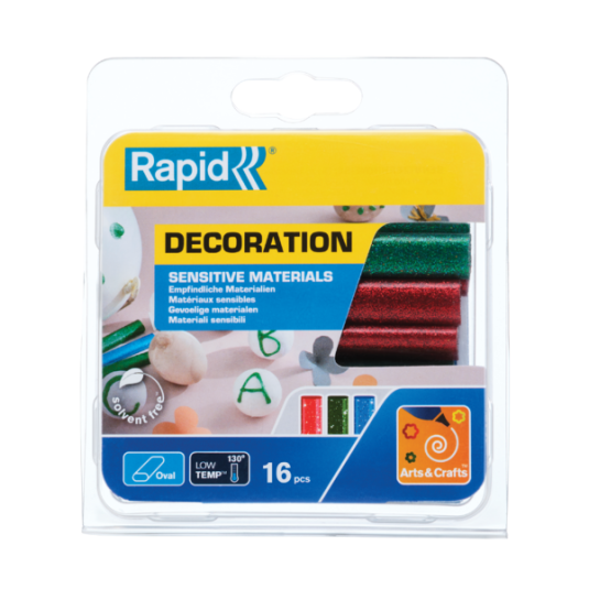 Klej na gorąco do pistoletu RAPID EG130 trzy kolory z brokatem