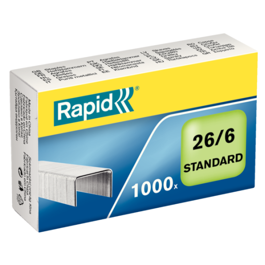 Zszywki biurowe RAPID Standard 26/6 opak. 1000 szt.