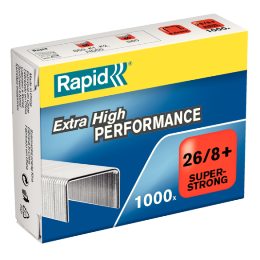 Zszywki bardzo mocne RAPID Super Strong 26/8+ do 50 kartek