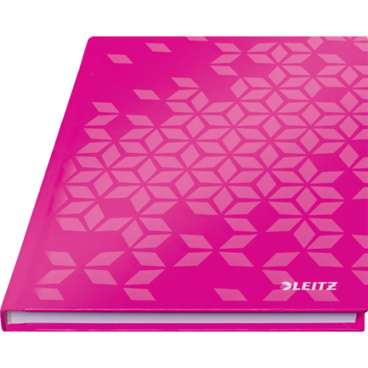 Brulion w kratkę Leitz WOW A5 różowy zeszyt twarda okładka