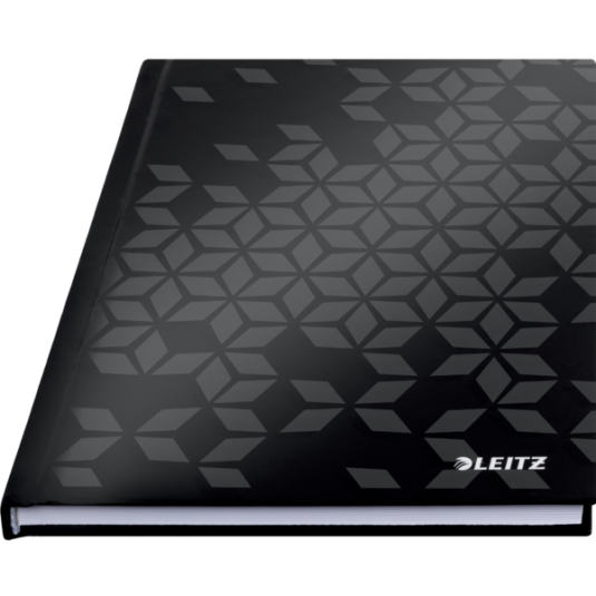 Brulion w kratkę Leitz WOW A5 czarny zeszyt twarda okładka