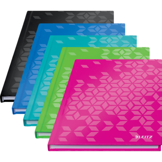 Brulion w kratkę Leitz WOW A5 czarny zeszyt twarda okładka