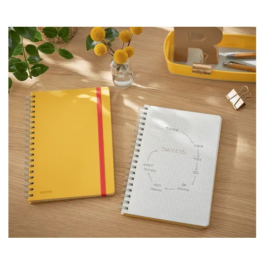 Kołonotatnik B5 Leitz Cosy w kratkę żółty notes