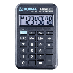 KALKULATOR KIESZONKOWY DONAU TECH K-DT2084-01, 8-CYFROWY