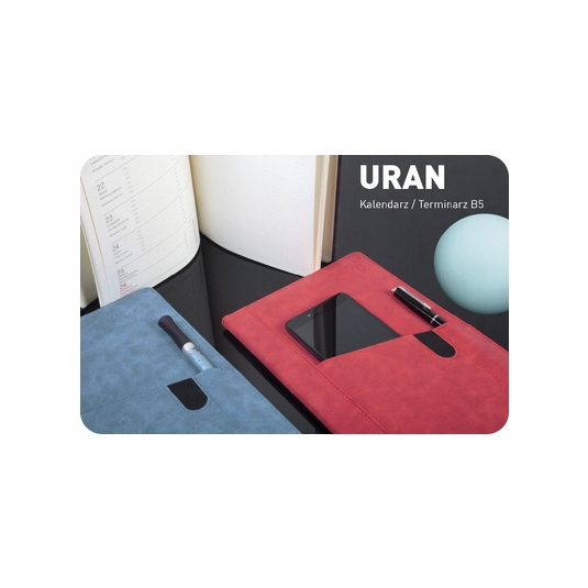 KALENDARZ TERMINARZ KSIĄŻKOWY B5 URAN z kieszonką