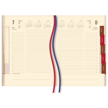 Terminarz książkowy Ambasador T-246K-01 prezentujący wnętrze