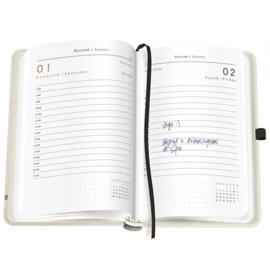 KALENDARZ KSIĄŻKOWY A5 METALLIC SAVAGE dzienny 2026