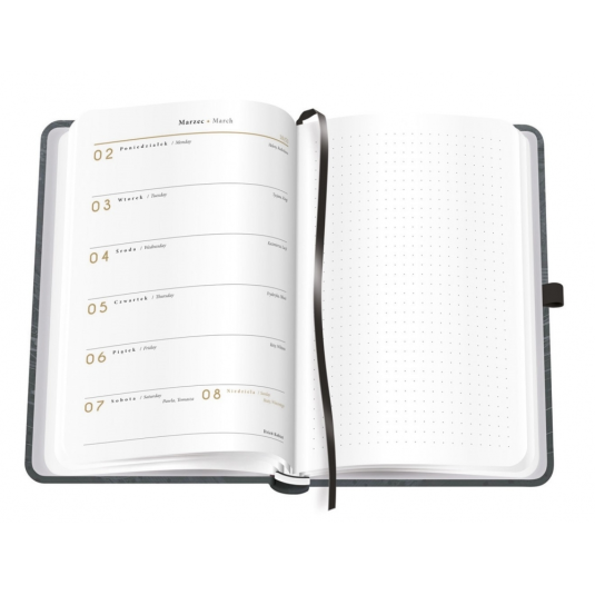 KALENDARZ KSIĄŻKOWY A5/192 tygodniowy z notesem 2026