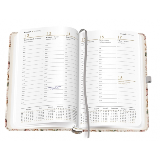 KALENDARZ KSIĄŻKOWY A5 192 MAT+UV AZURE